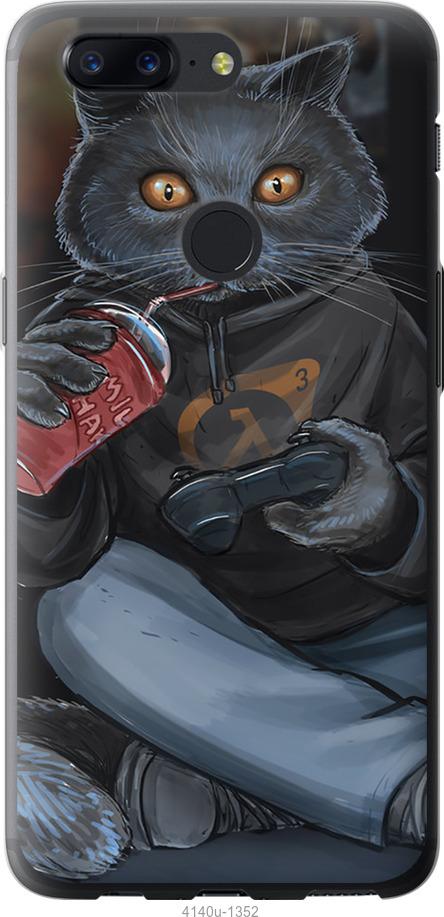 Чехол на OnePlus 5T gamer cat