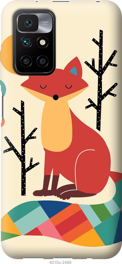 Чехол на Xiaomi Redmi 10 Rainbow fox