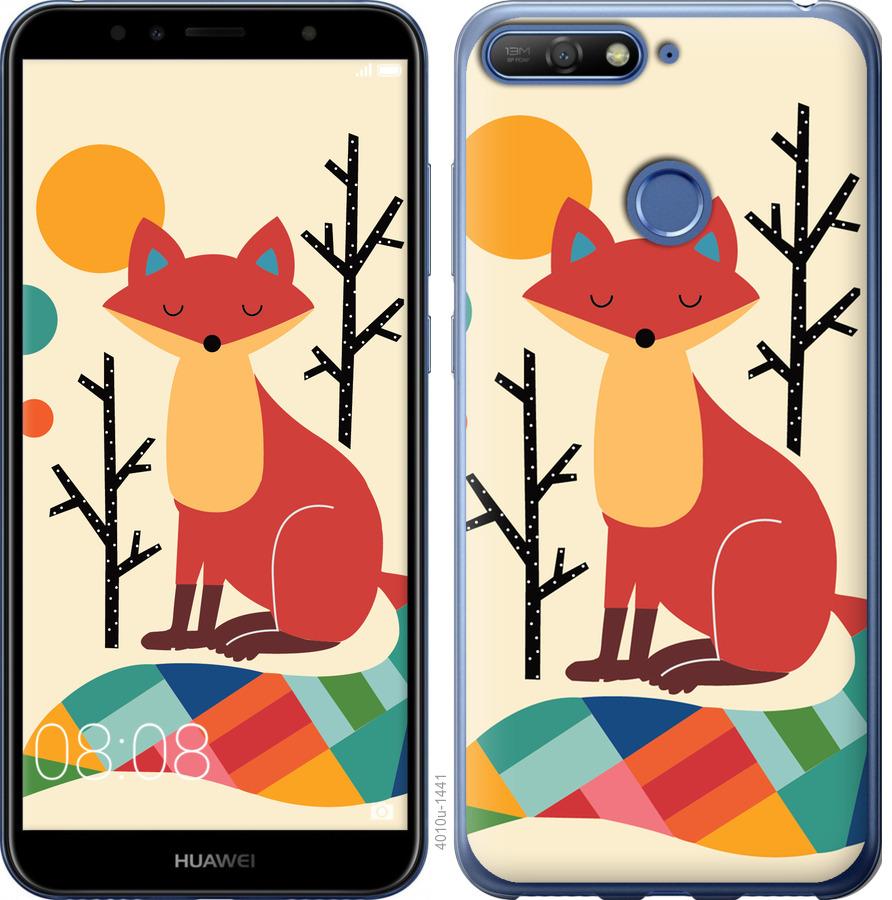 Чехол на Huawei Y6 Prime 2018 Rainbow fox