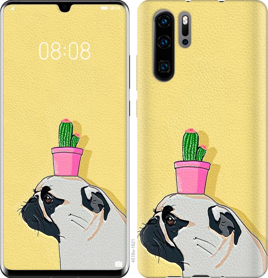Чохол на Oppo Reno 3 Мопс з кактусом