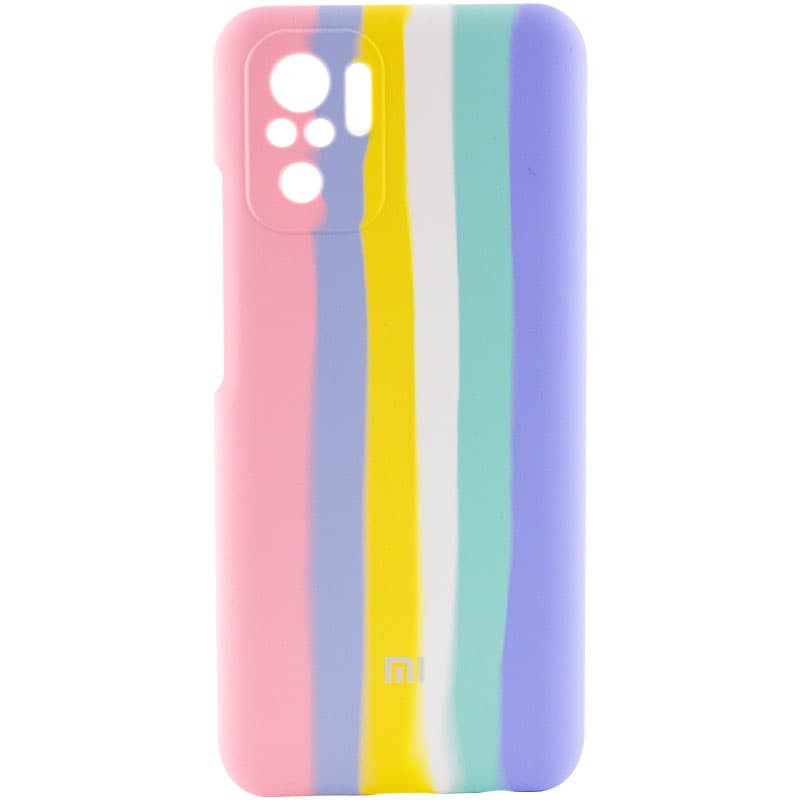 

Чохол Silicone Cover Full Rainbow для Xiaomi Redmi Note 10s (Рожевий / бузковий)