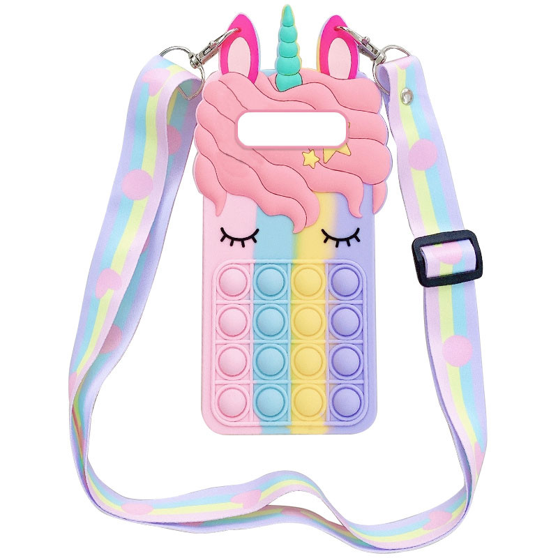 Фигурный силиконовый 3D чехол Pop it Bubble Unicorn на ремешке для Samsung Galaxy S10 Разноцветный (192876)
Фигурный силиконовый 3D чехол Pop it Bubble Unicorn на ремешке для Samsung Galaxy S10 Разноцветный (192876)