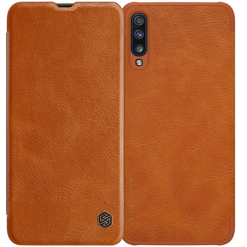 Кожаный чехол (книжка) Nillkin Qin Series для Samsung Galaxy A70 (A705F) Коричневый (102647)
Кожаный чехол (книжка) Nillkin Qin Series для Samsung Galaxy A70 (A705F) Коричневый (102647)