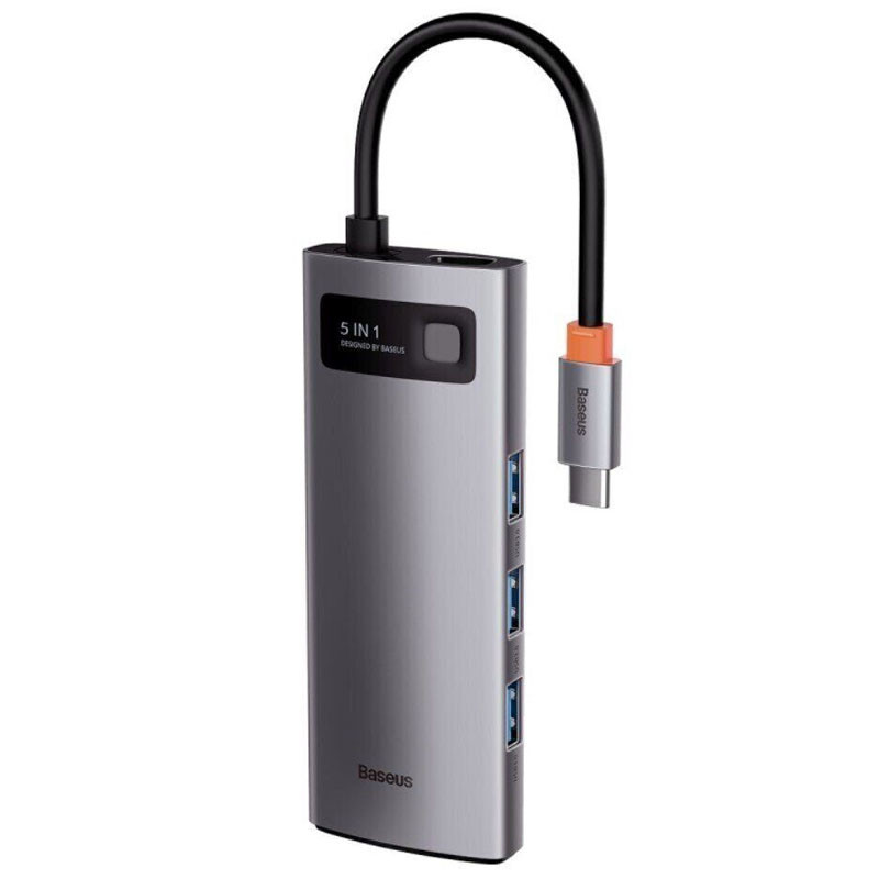 Перехідник HUB Baseus Metal Gleam Series 5-in-1 Multifunctional 30Hz (WKWG020013) (Сірий)
Перехідник HUB Baseus Metal Gleam Series 5-in-1 Multifunctional 30Hz (WKWG020013) (Сірий)