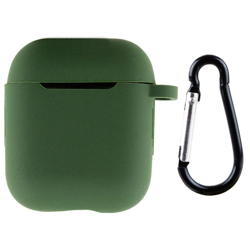 Силиконовый футляр New с карабином для наушников Airpods 1/2 (Зеленый / Army green)
Силиконовый футляр New с карабином для наушников Airpods 1/2 (Зеленый / Army green)