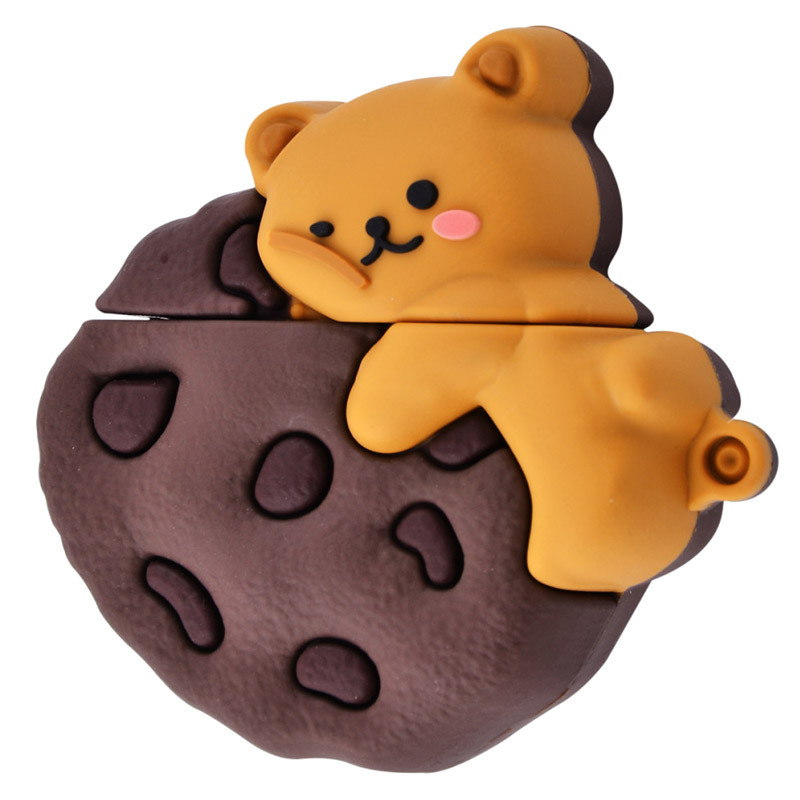 Силиконовый футляр Teddy Bear для наушников AirPods 1/2 (Медведь на печенье/Коричневый)
Силиконовый футляр Teddy Bear для наушников AirPods 1/2 (Медведь на печенье/Коричневый)