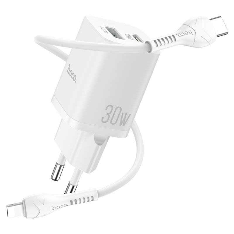 МЗП Hoco N13 Bright PD 30W + QC3.0 (1USB/3A) + Type-C to Lightningдля Зарядные устройства
МЗП Hoco N13 Bright PD 30W + QC3.0 (1USB/3A) + Type-C to Lightningдля Зарядные устройства