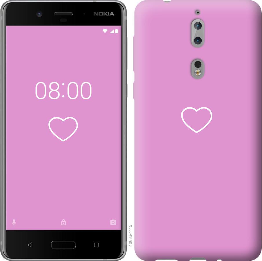 

Чохол на Nokia 8 серце 2