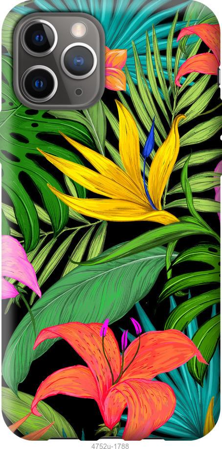 Чехол на iPhone 12 Pro Тропические листья 1