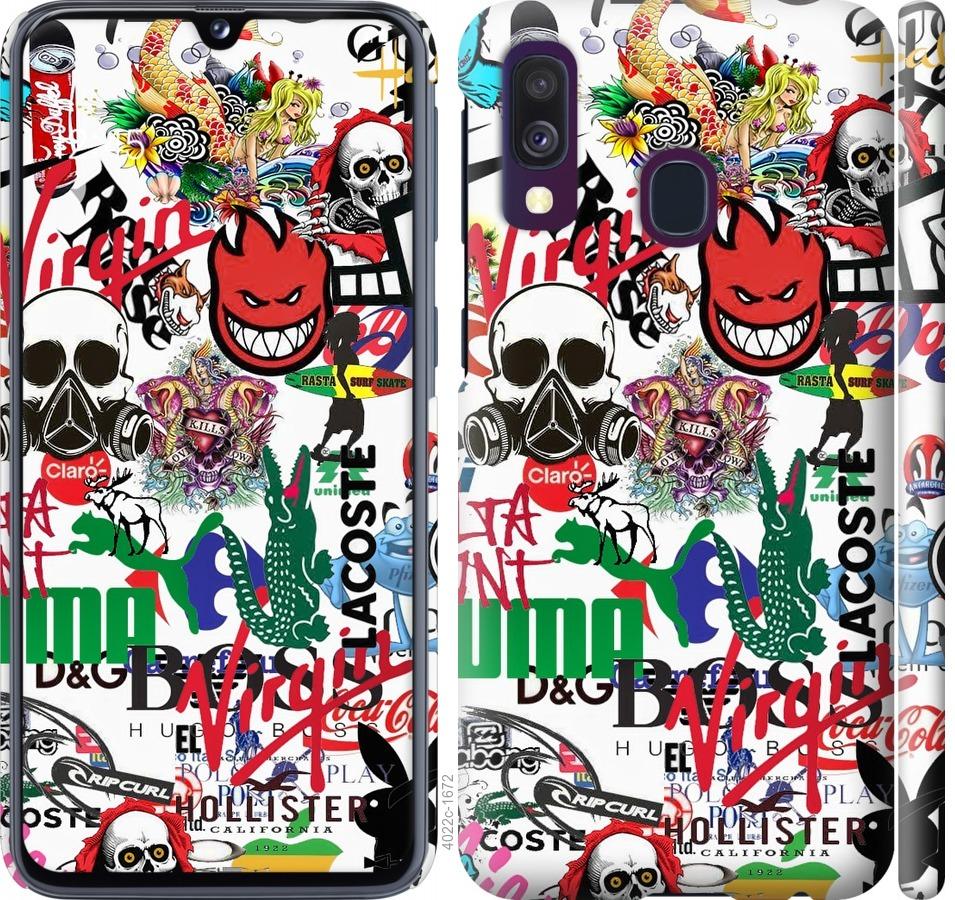 

Чохол на Samsung Galaxy A40 2019 A405F Many different logos