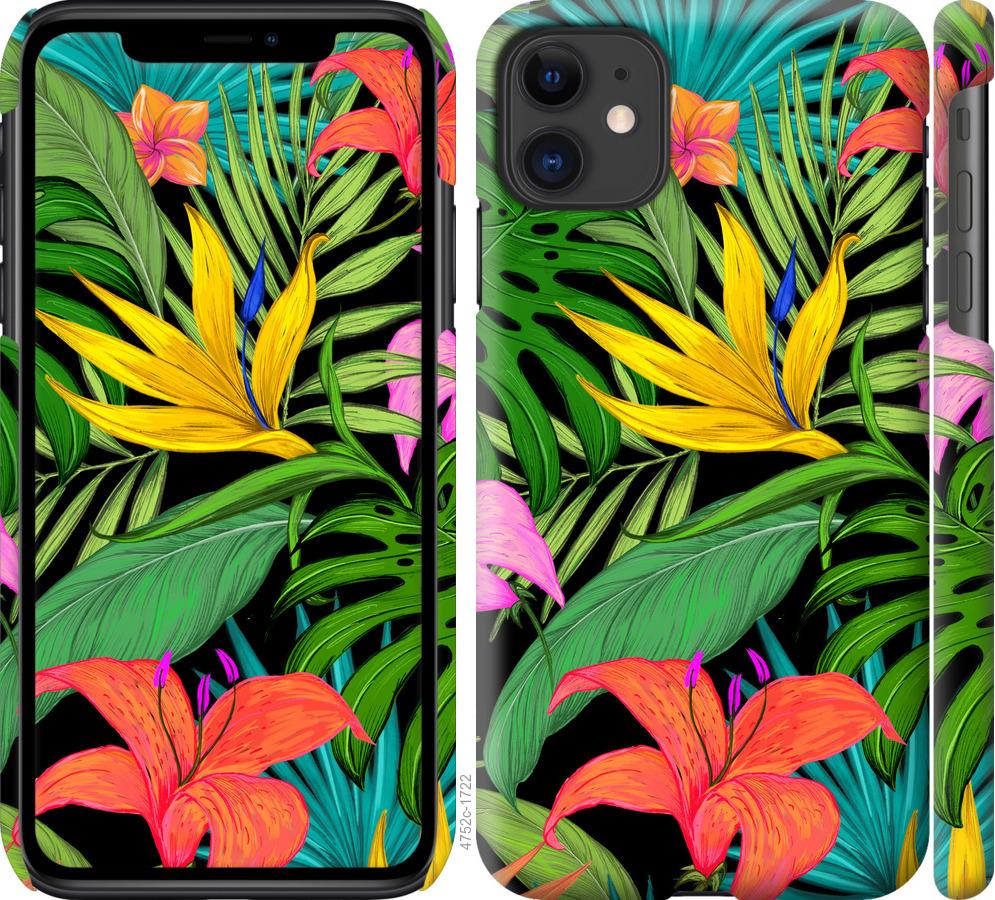 Чехол на iPhone 11 Тропические листья 1