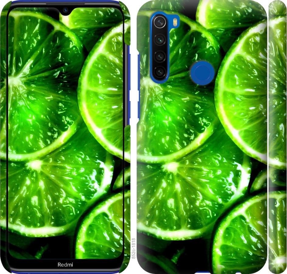 Чехол на Xiaomi Redmi Note 8T Зелёные дольки лимона