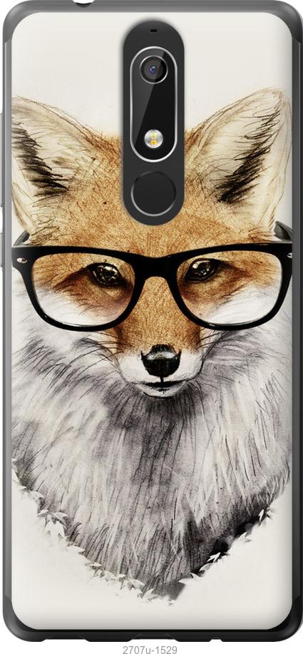 

Чехол на Nokia 5.1 Лис в очках