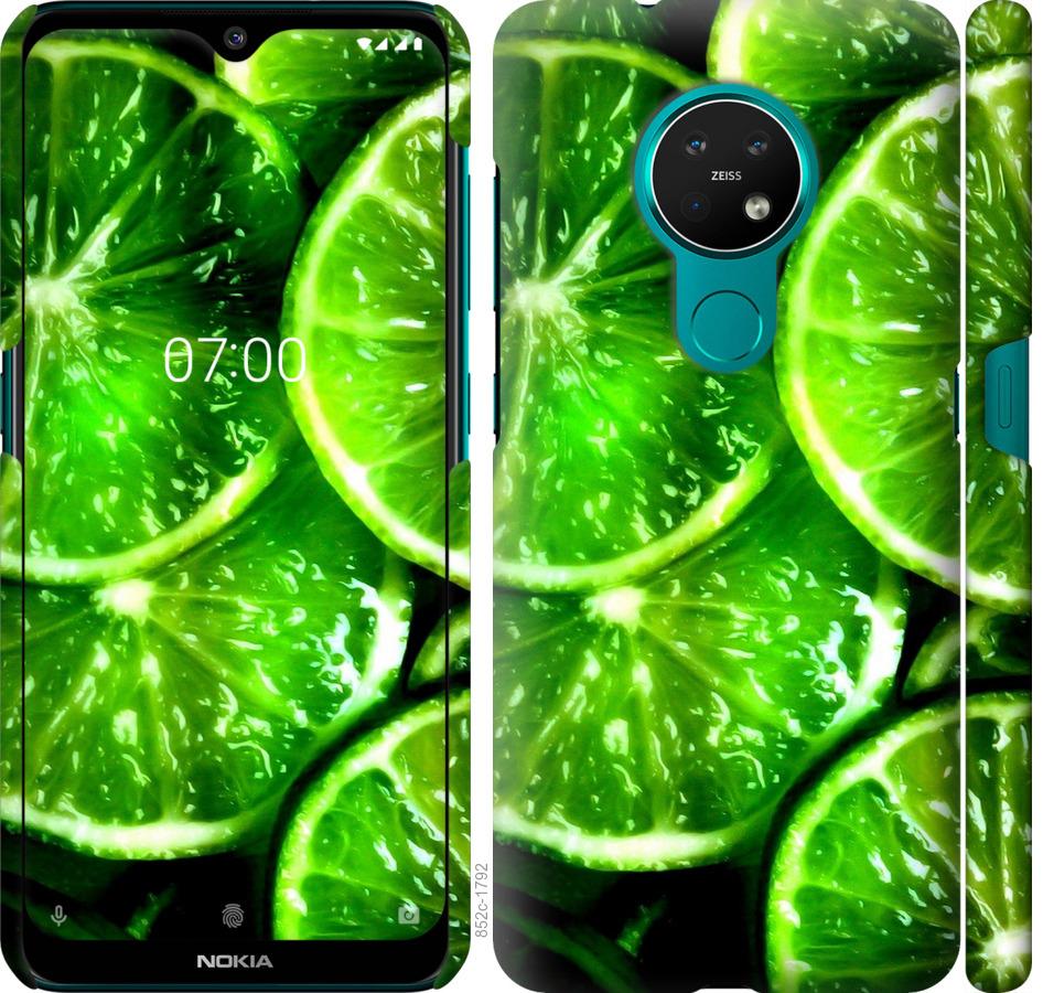 

Чохол на Nokia 7.2 Зелені часточки лимона