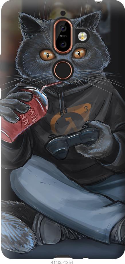 

Чехол на Nokia 7 Plus gamer cat