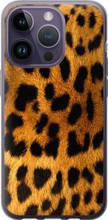 Чохол на iPhone 14 Pro Шкіра леопарду