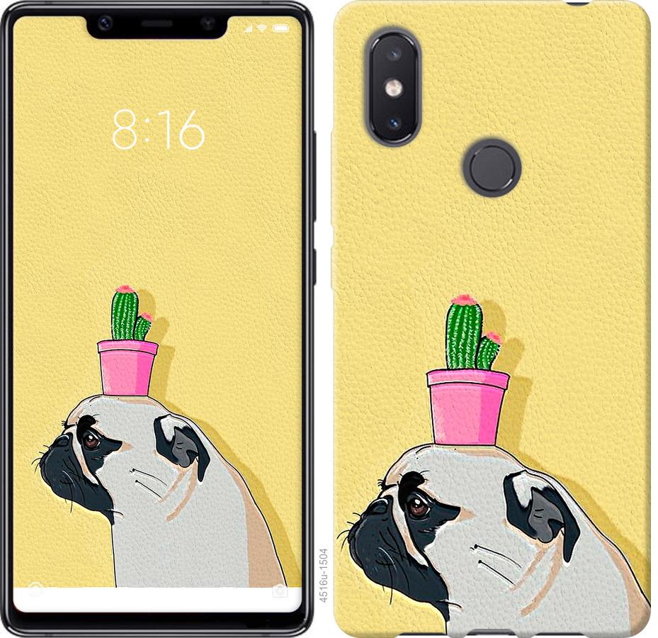 

Чохол на Xiaomi Mi8 SE Мопс з кактусом