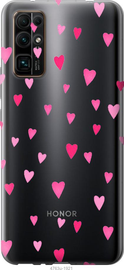 

Чехол на Huawei Honor 30 Сердечки 2