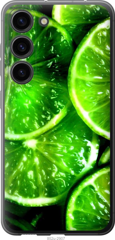 Чохол на Samsung Galaxy S23 Зелені часточки лимона