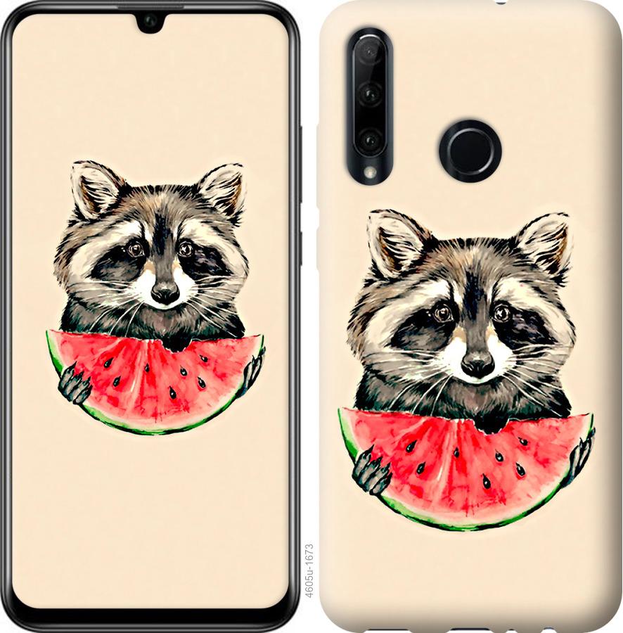 

Чехол на Huawei Y6p Енотик с арбузом