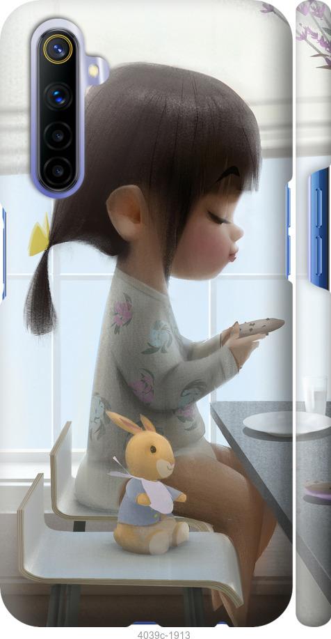 

Чехол на Realme 6 Милая девочка с зайчиком