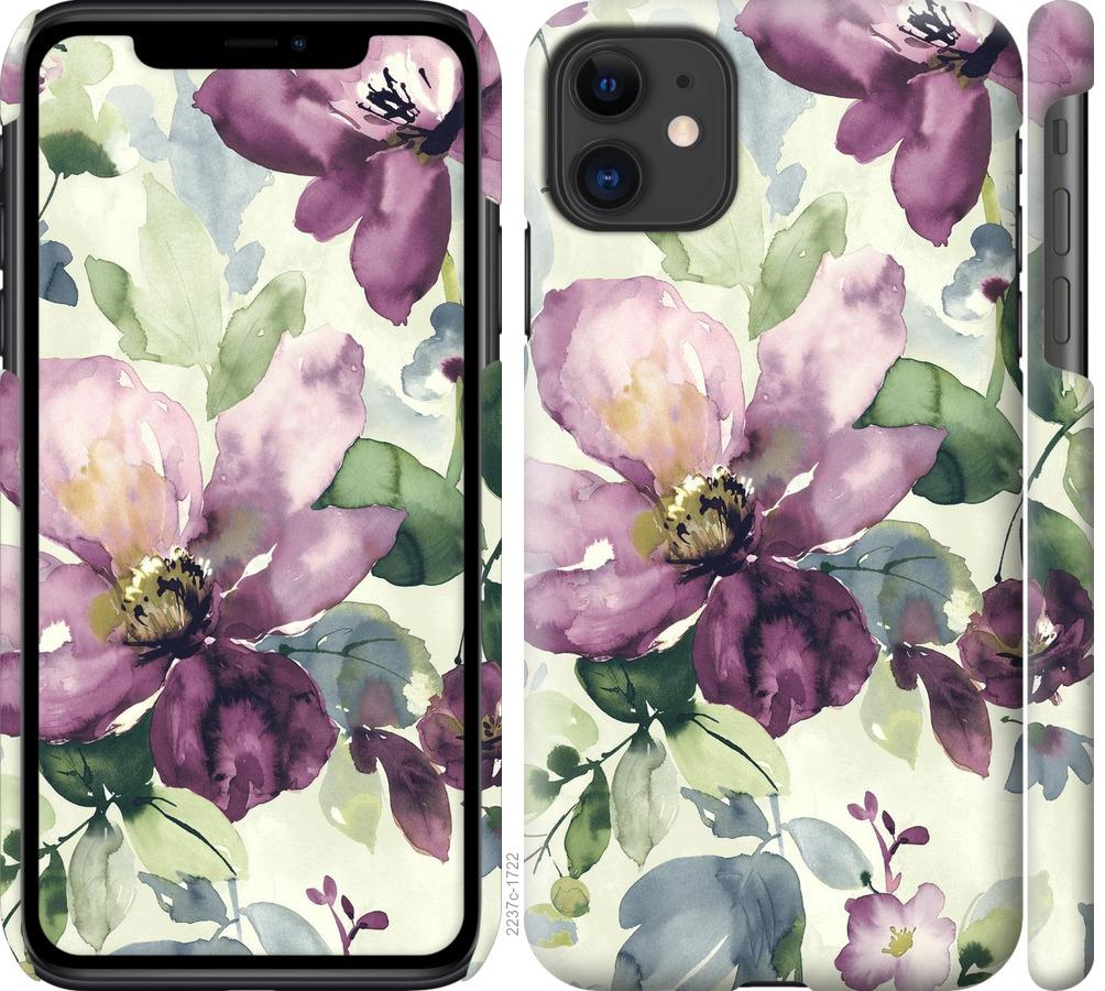 

Чохол на iPhone 11 Квіти аквареллю
