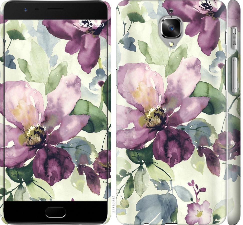

Чохол на OnePlus 3T Квіти аквареллю