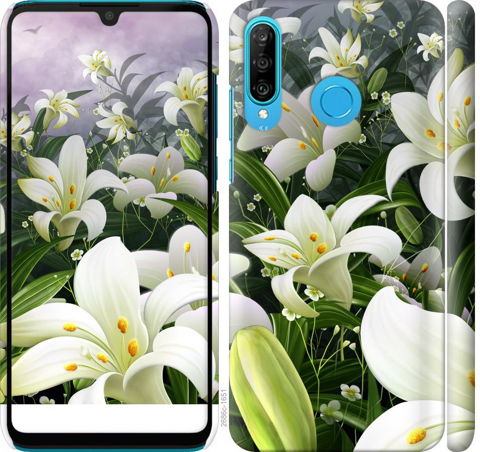 

Чохол на Huawei P30 Lite білі лілії