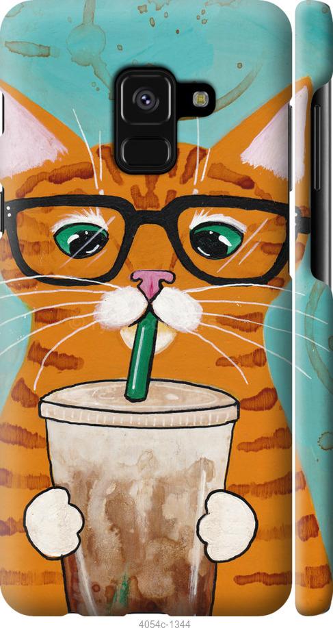 

Чехол на Samsung Galaxy A8 2018 A530F Зеленоглазый кот в очках