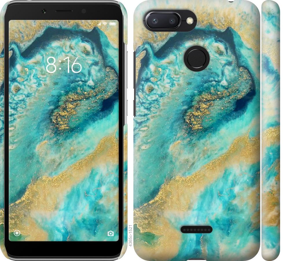 

Чехол на Xiaomi Redmi 6 Green marble