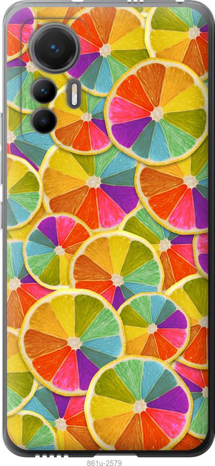 Чехол на Xiaomi 12 Lite Разноцветные дольки лимона