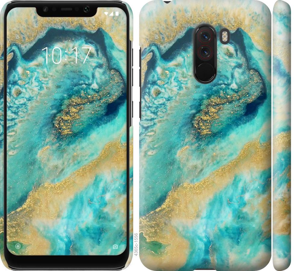 

Чехол на Xiaomi Pocophone F1 Green marble