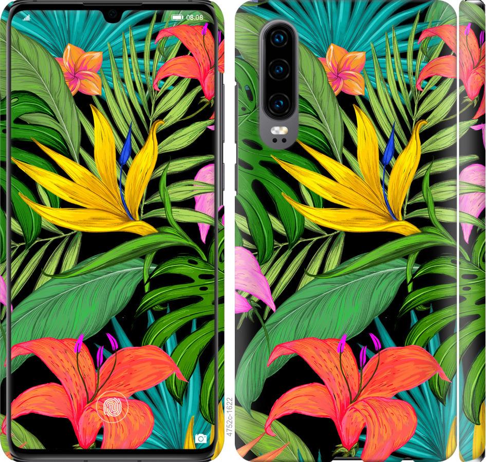 

Чохол на Huawei P30 Тропічні листя 1
