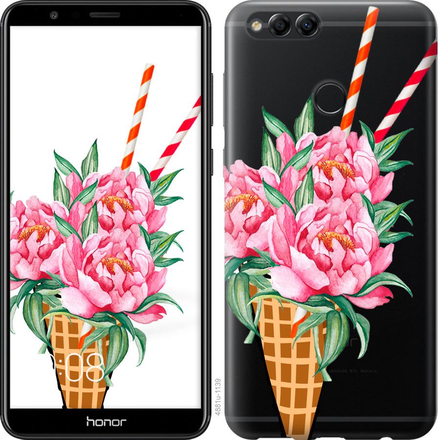 

Чохол на Huawei Honor 7X Морозиво-піони