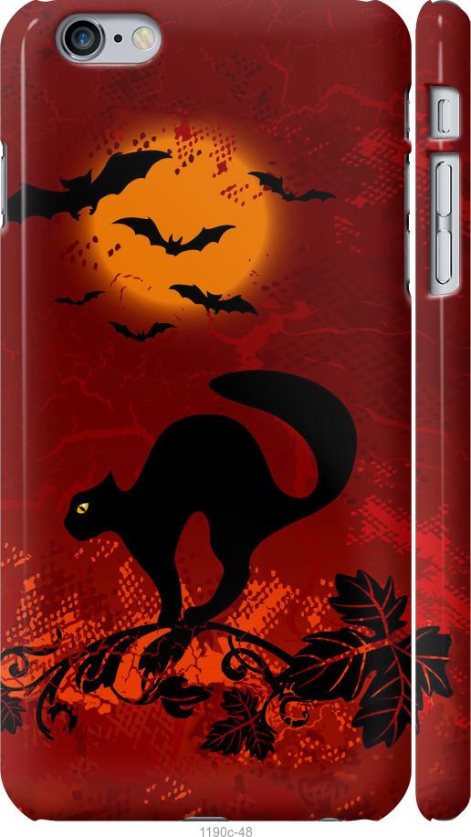 

Чехол на iPhone 6 Plus Чёрная кошка под луной