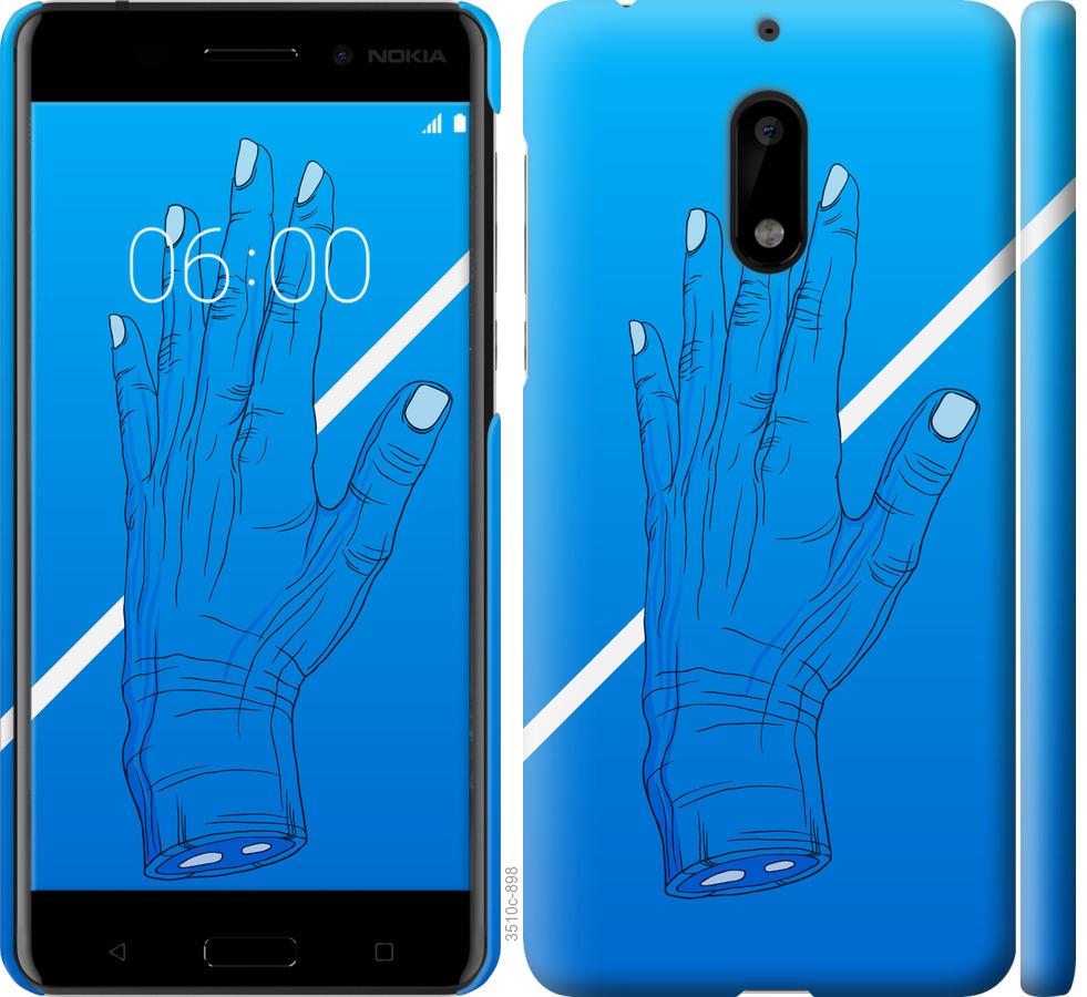 

Чехол на Nokia 6 Синий, Рука, Линия, Градиент, Зомби, Глубина