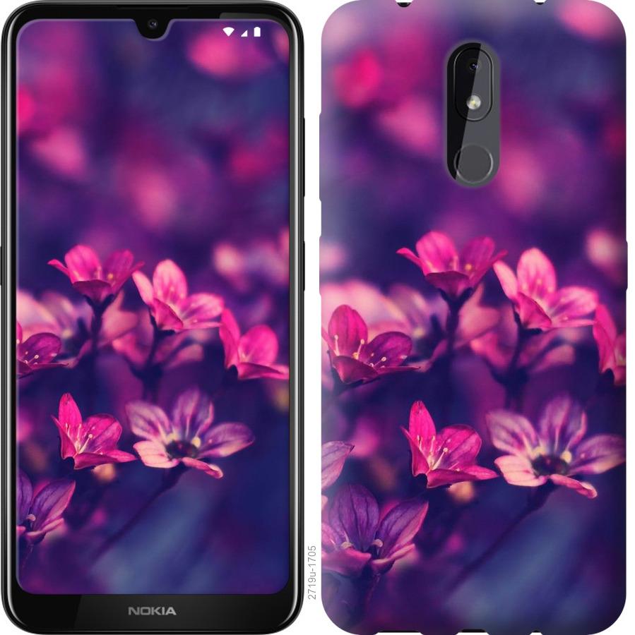 

Чохол на Nokia 3.2 Пурпурні квіти