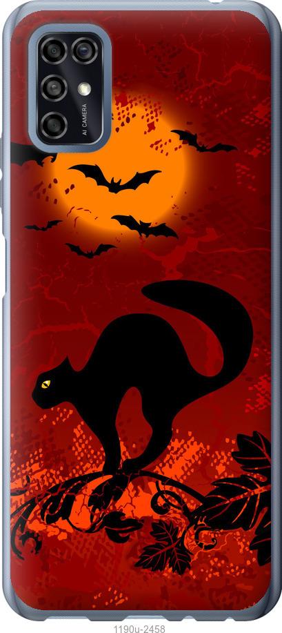 

Чехол на ZTE Blade V2020 Smart Чёрная кошка под луной