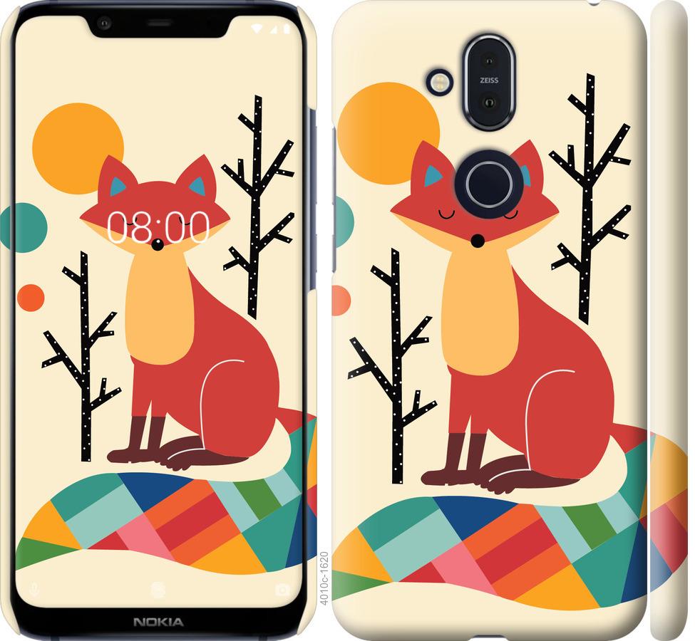 

Чехол на Nokia 8.1 Rainbow fox