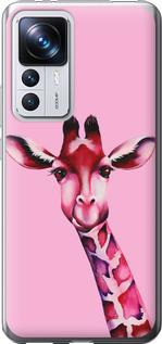 Чехол на Xiaomi 12T Pro Розовая жирафа