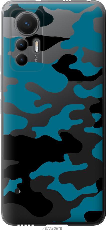 Чохол на Xiaomi 12 Lite Камуфляж прозорий фон