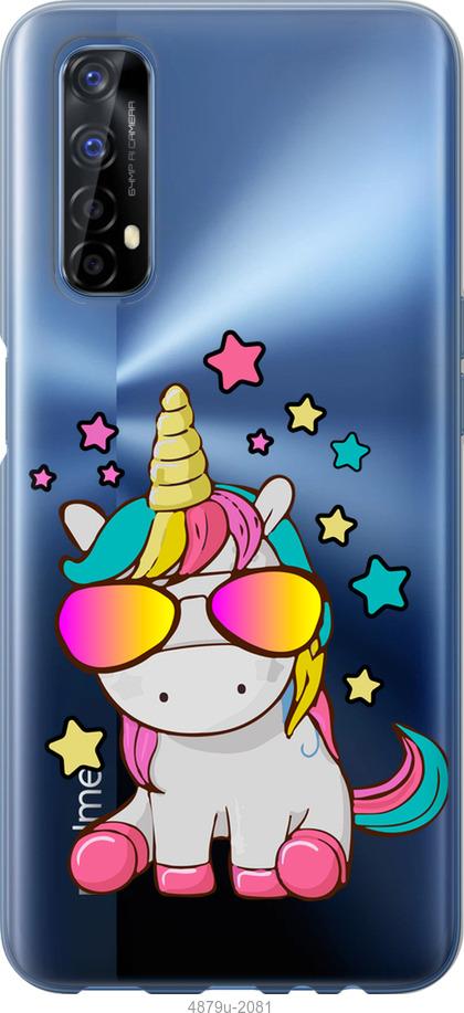

Чехол на Realme 7 Единорог в очках