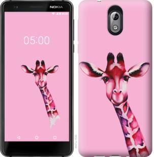 

Чохол на Nokia 3.1 Рожева жирафа