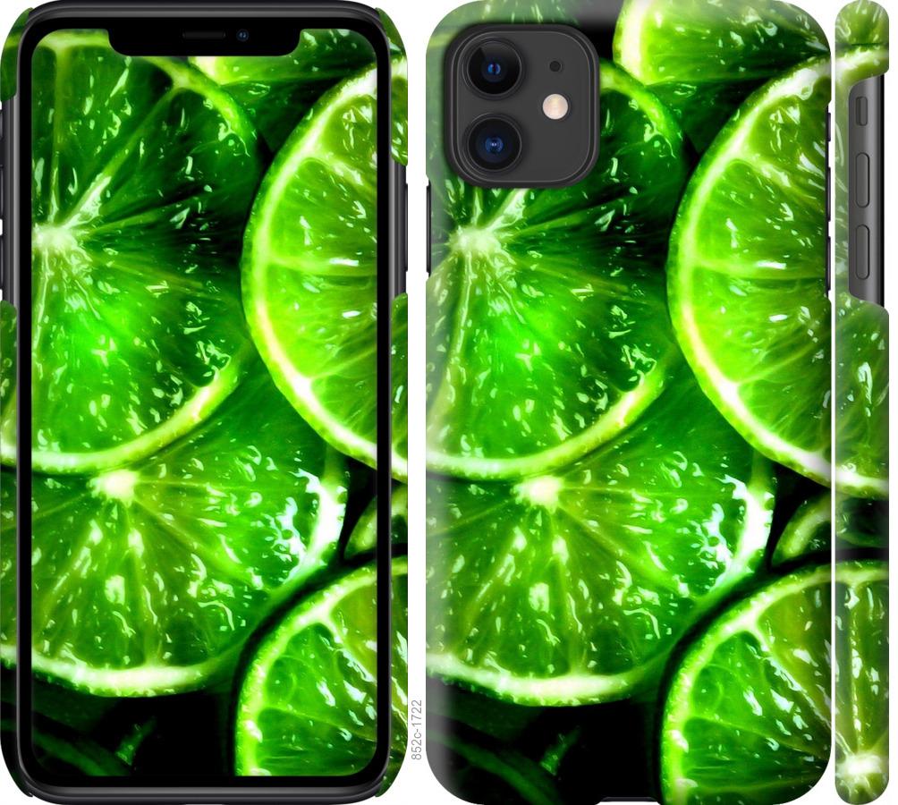 Чехол на iPhone 11 Зелёные дольки лимона