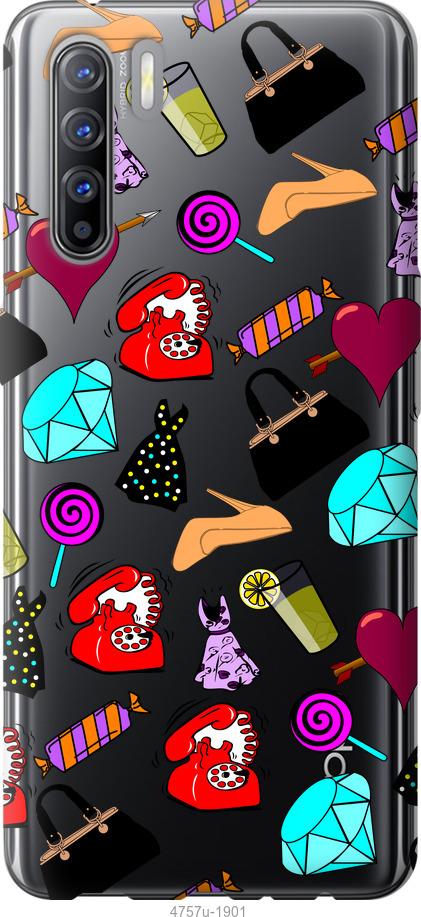 

Чехол на Oppo Reno 3 stickers