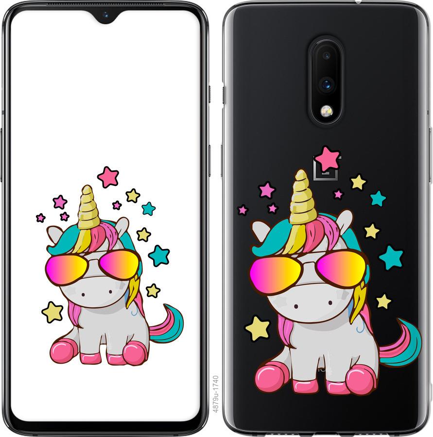 

Чехол на OnePlus 7 Единорог в очках