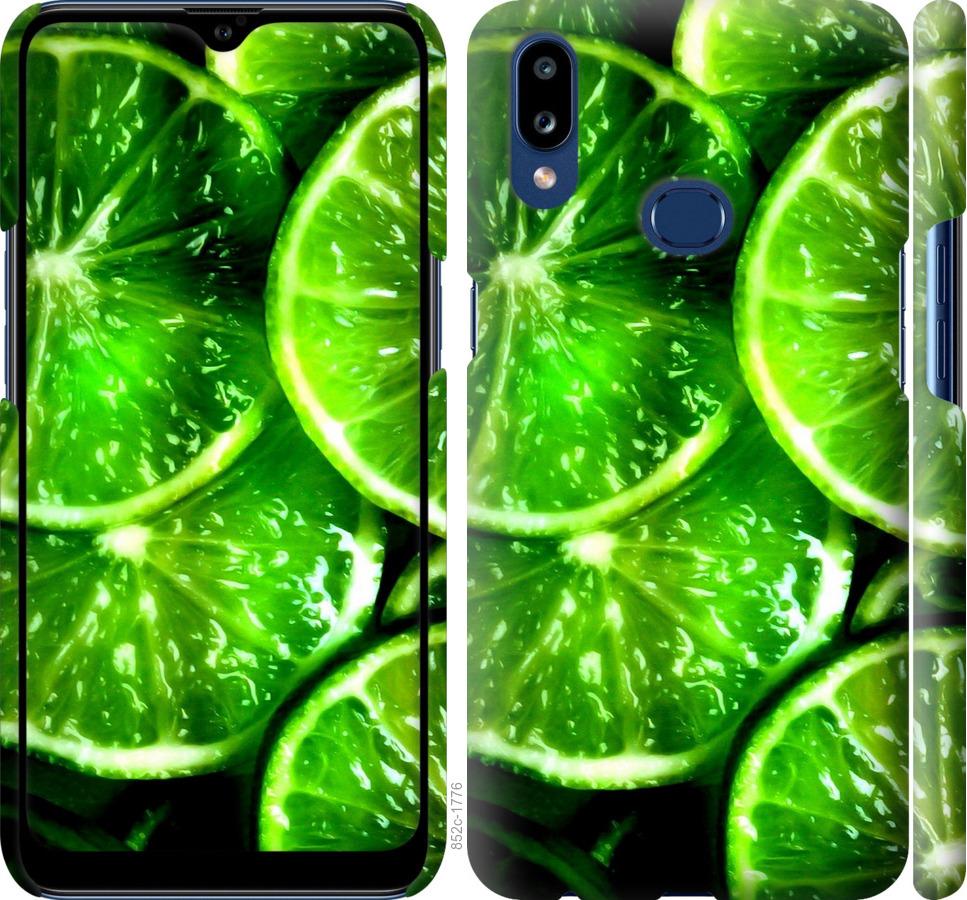 Чехол на Samsung Galaxy A10s A107F Зелёные дольки лимона