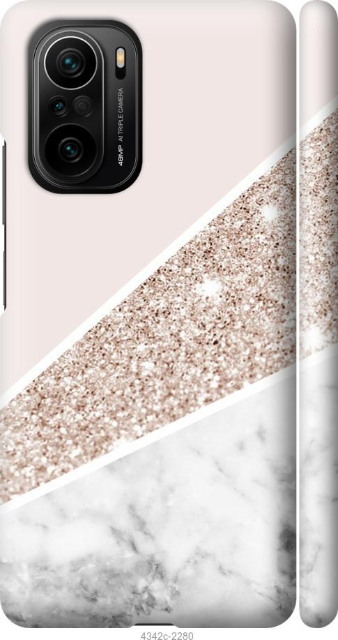 

Чехол на Xiaomi Poco F3 Пастельный мрамор