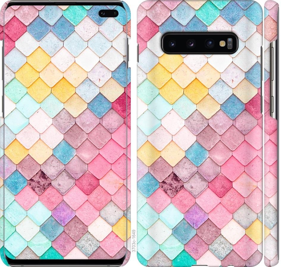 

Чехол на Samsung Galaxy S10 Plus Красочная черепица