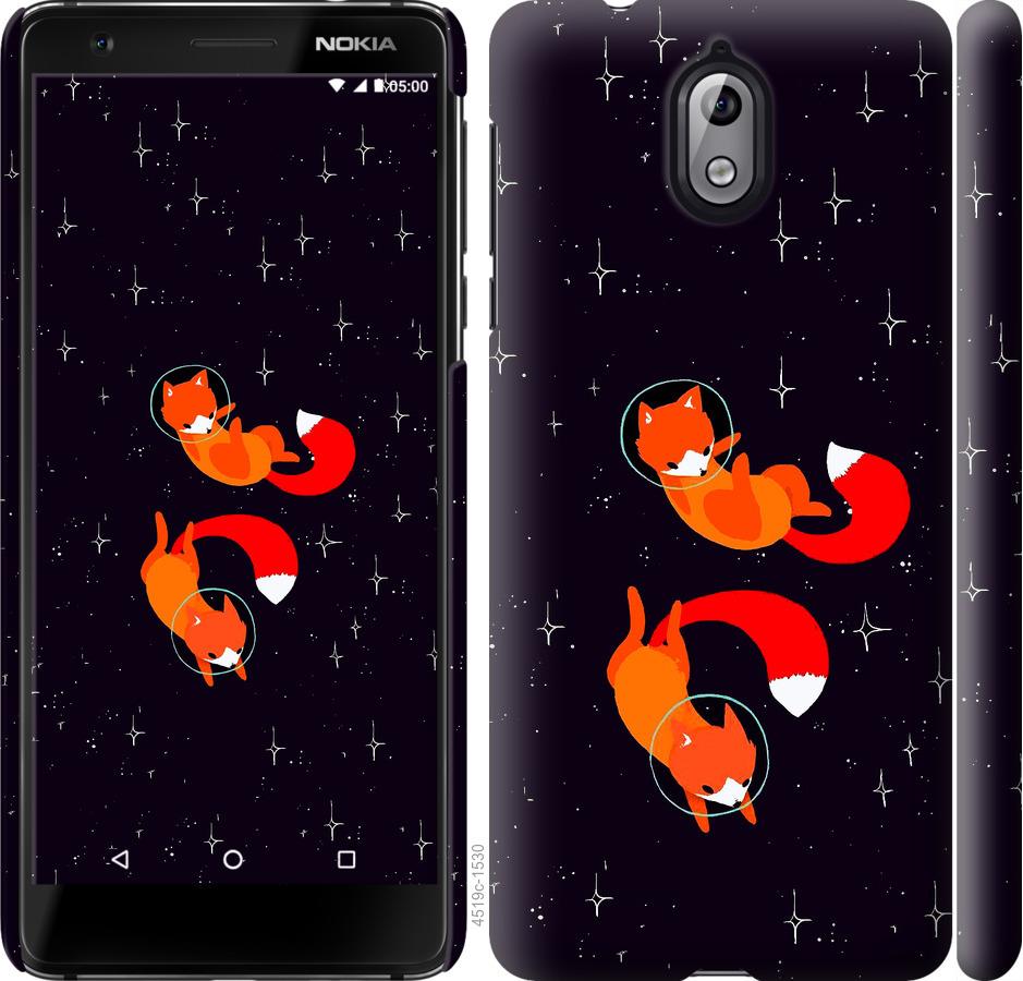 

Чохол на Nokia 3.1 Лисиці в космосі